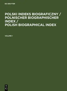  Polski Indeks Biograficzny | eBook | Sack Fachmedien
