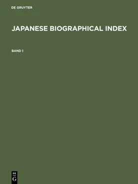 Japanese Biographical Index | E-Book | www.sack.de