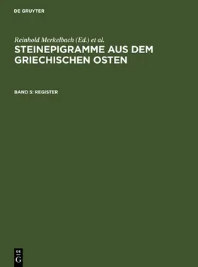 Merkelbach / Stauber |  Register | eBook | Sack Fachmedien