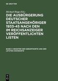 Hepp |  Register der Geburtsorte und der letzten Wohnorte | eBook | Sack Fachmedien