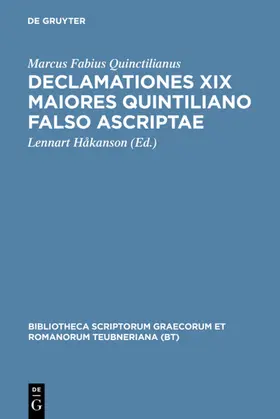 Håkanson | Declamationes XIX maiores Quintiliano falso ascriptae | E-Book | www.sack.de