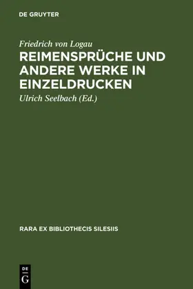 Seelbach |  Reimensprüche und andere Werke in Einzeldrucken | eBook | Sack Fachmedien