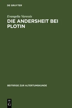Varessis |  Die Andersheit bei Plotin | eBook | Sack Fachmedien