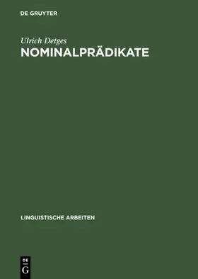 Detges |  Nominalprädikate | eBook | Sack Fachmedien