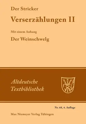 Der Stricker / Fischer / Janota |  Verserzählungen II | eBook | Sack Fachmedien