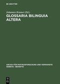 Kramer |  Glossaria bilinguia altera | eBook | Sack Fachmedien