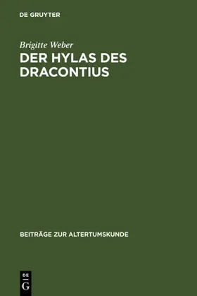 Weber |  Der Hylas des Dracontius | eBook | Sack Fachmedien