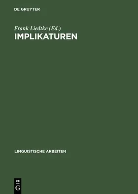 Liedtke |  Implikaturen | eBook | Sack Fachmedien