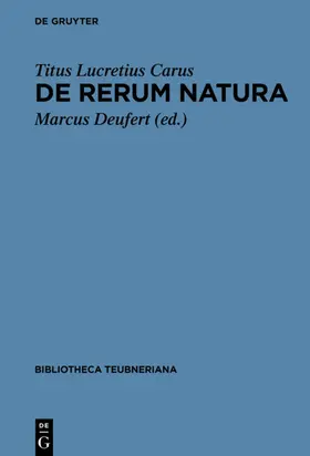 Deufert / Lucretius Carus | De rerum natura | E-Book | www.sack.de