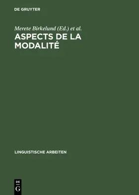 Birkelund / Boysen / Kjærsgaard | Aspects de la Modalité | E-Book | www.sack.de