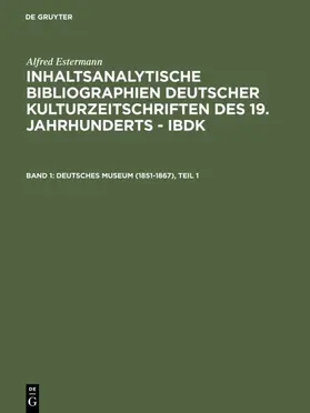Estermann |  Deutsches Museum (1851-1867) | eBook | Sack Fachmedien