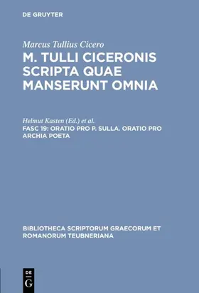 Marcus Tullius Cicero / Kasten / Reis |  Oratio pro P. Sulla. Oratio pro Archia poeta | eBook | Sack Fachmedien
