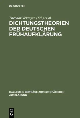 Verveyen / Kertscher |  Dichtungstheorien der deutschen Frühaufklärung | eBook | Sack Fachmedien