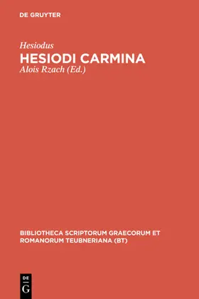 Hesiodus / Rzach |  Hesiodi carmina | eBook | Sack Fachmedien