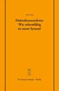 Meyer |  Föderalismusreform: Wie reformfähig ist unser System? | eBook | Sack Fachmedien