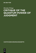 Pringe |  Critique of the Quantum Power of Judgment | eBook | Sack Fachmedien