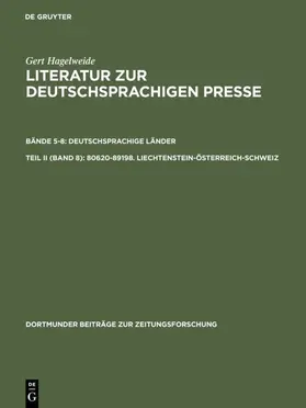 Hagelweide |  80620–89198. Liechtenstein–Österreich–Schweiz | eBook | Sack Fachmedien