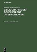 Bleek / Mertens |  Bibliographie der geheimen DDR-Dissertationen | eBook | Sack Fachmedien