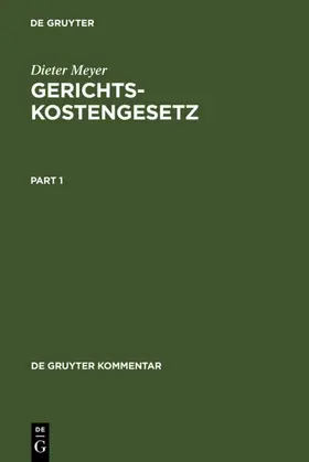 Meyer |  Gerichtskostengesetz | eBook | Sack Fachmedien