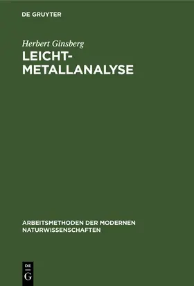 Ginsberg |  Leichtmetallanalyse | Buch |  Sack Fachmedien