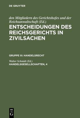 Schmidt | Handelsgesellschaften, 4 | Buch | 978-3-11-098744-7 | sack.de