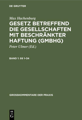 Hachenburg / Bing | (§§ 1¿34) | Buch | 978-3-11-098833-8 | sack.de