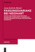 Bleuler |  Bleuler, A: Fassungsvarianz bei Neidhart | Buch |  Sack Fachmedien