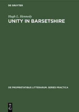 Hennedy |  Unity in Barsetshire | Buch |  Sack Fachmedien