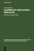 Meinhof / Hegner |  Lehrbuch der Nama-Sprache | Buch |  Sack Fachmedien