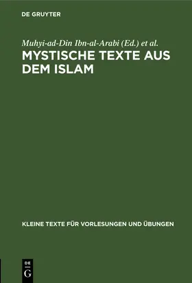 Horten / Ibn-al-Arabi |  Mystische Texte aus dem Islam | Buch |  Sack Fachmedien