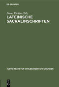 Richter |  Lateinische Sacralinschriften | Buch |  Sack Fachmedien