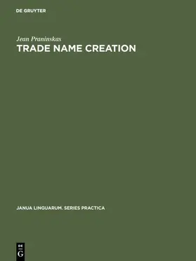 Praninskas |  Trade name creation | Buch |  Sack Fachmedien