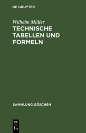 Müller | Technische Tabellen und Formeln | Buch | 978-3-11-100249-1 | sack.de