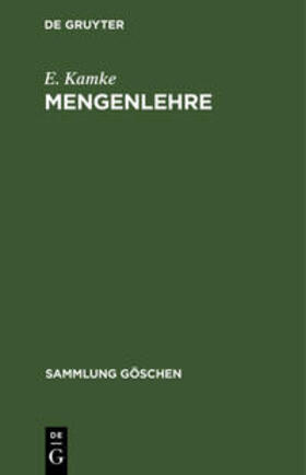 Kamke | Mengenlehre | Buch | 978-3-11-100277-4 | sack.de