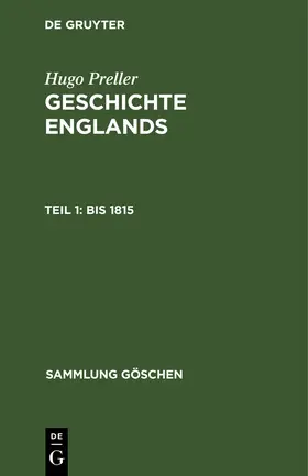 Preller | Bis 1815 | Buch | 978-3-11-100391-7 | www.sack.de