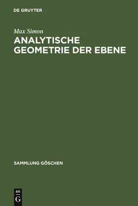 Simon |  Analytische Geometrie der Ebene | Buch |  Sack Fachmedien