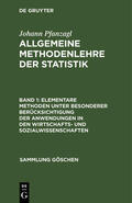 Pfanzagl |  Elementare Methoden unter besonderer Berücksichtigung der Anwendungen in den Wirtschafts- und Sozialwissenschaften | Buch |  Sack Fachmedien