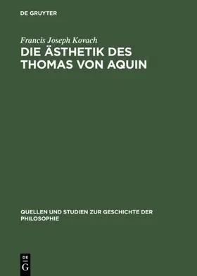 Kovach |  Die Ästhetik des Thomas von Aquin | Buch |  Sack Fachmedien