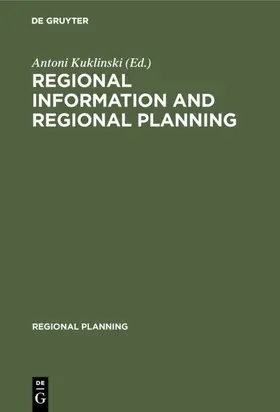 Kuklinski |  Regional information and regional planning | Buch |  Sack Fachmedien