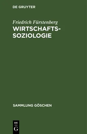 Fürstenberg |  Wirtschaftssoziologie | Buch |  Sack Fachmedien