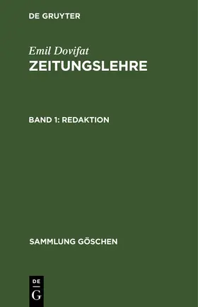 Dovifat | Redaktion | Buch | 978-3-11-102198-0 | www.sack.de