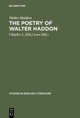 Haddon / Lees |  The poetry of Walter Haddon | Buch |  Sack Fachmedien