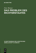 Werner |  Das Problem des Richterstaates | Buch |  Sack Fachmedien