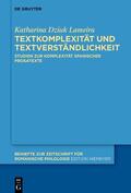 Dziuk Lameira |  Textkomplexität und Textverständlichkeit | Buch |  Sack Fachmedien