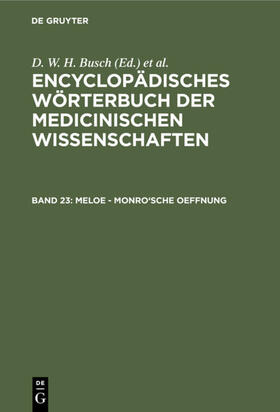 Busch / Hufeland / Gräfe |  Meloe - Monro'sche Oeffnung | Buch |  Sack Fachmedien