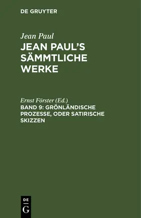 Förster |  Grönländische Prozesse, oder Satirische Skizzen | Buch |  Sack Fachmedien