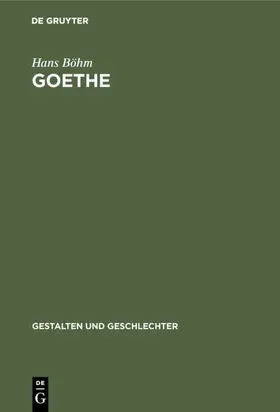 Böhm | Goethe | Buch | 978-3-11-104139-1 | www.sack.de