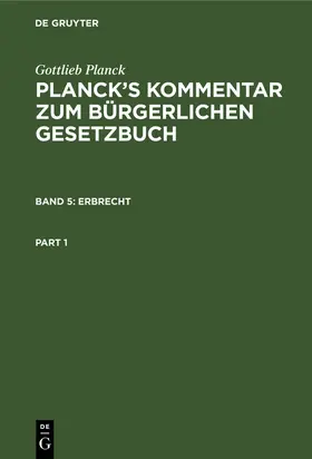 Planck / Brodmann / Ebbecke |  Erbrecht | Buch |  Sack Fachmedien