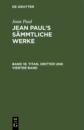 Paul | Titan. Dritter und vierter Band | Buch | 978-3-11-104561-0 | www.sack.de