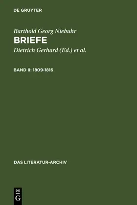 Gerhard / Norvin / Niebuhr | 1809-1816 | Buch | 978-3-11-104598-6 | www.sack.de